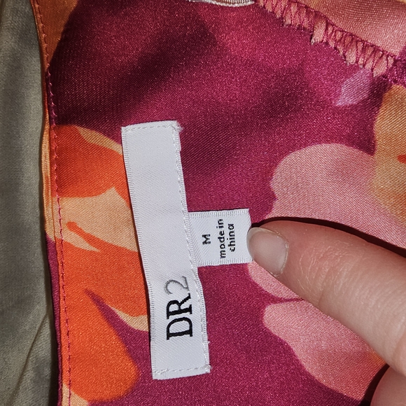 DR2 Pink and Orange Floral Top - Picture 3 of 5